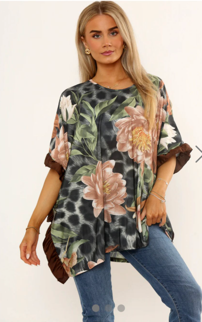 Harlow Overszied Printed Italian Blouse