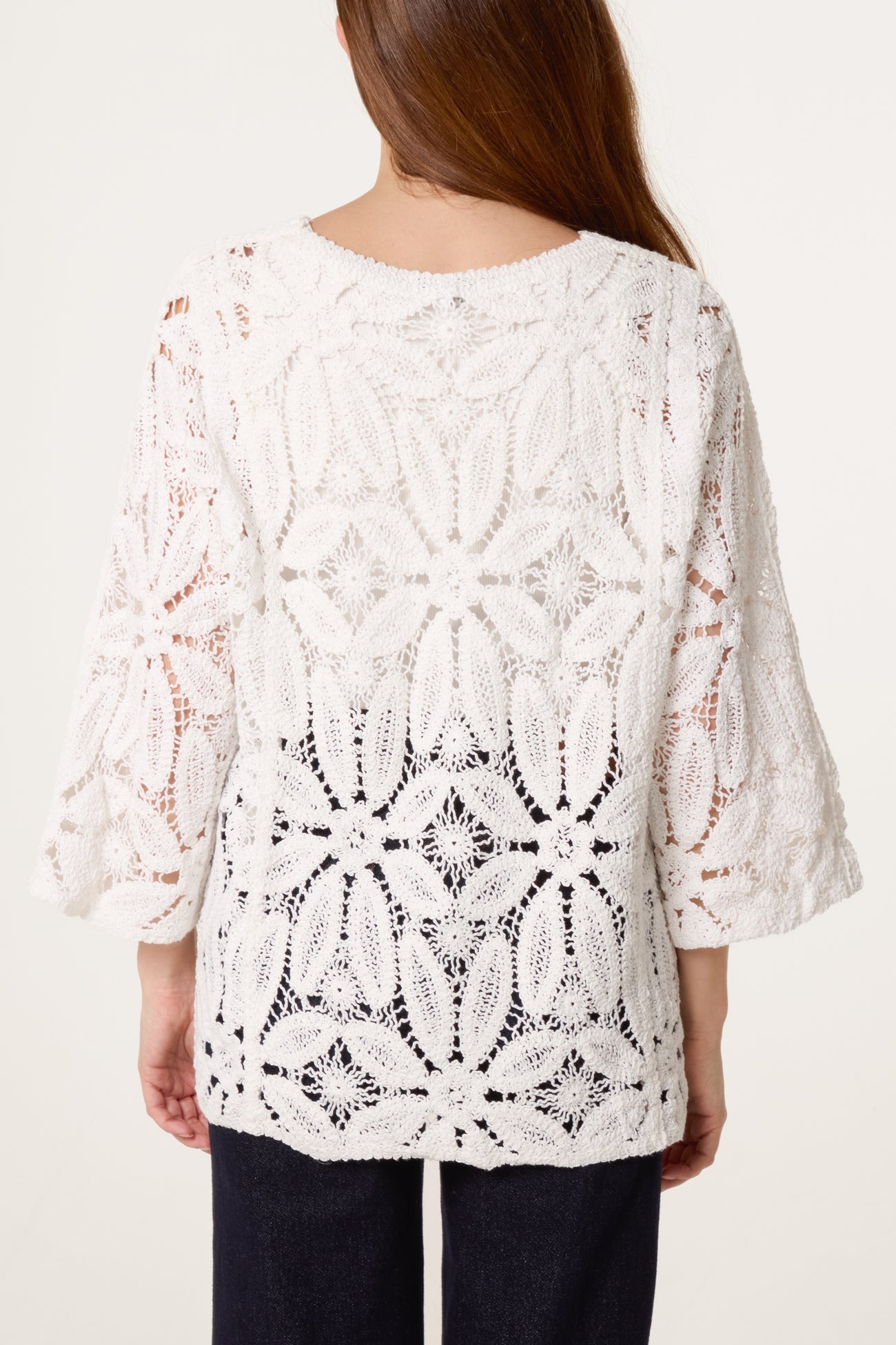 Lorna Floral Crochet Long Sleeve Top