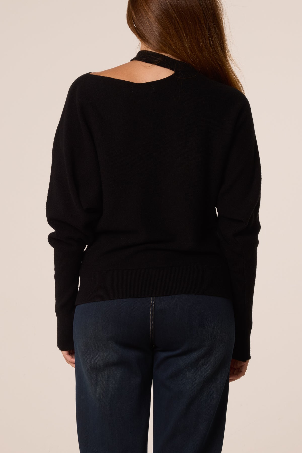 Alyssia Italian Asymmetric Shoulder Gold Detail Top