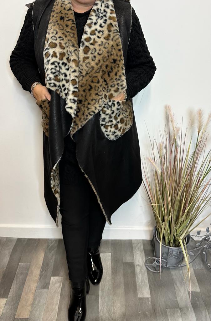 Rebecca Reversible Suede Feel Waistcoat - LB Clothing