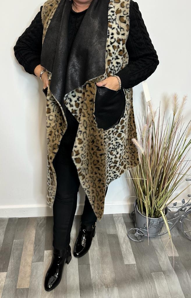 Rebecca Reversible Suede Feel Waistcoat - LB Clothing