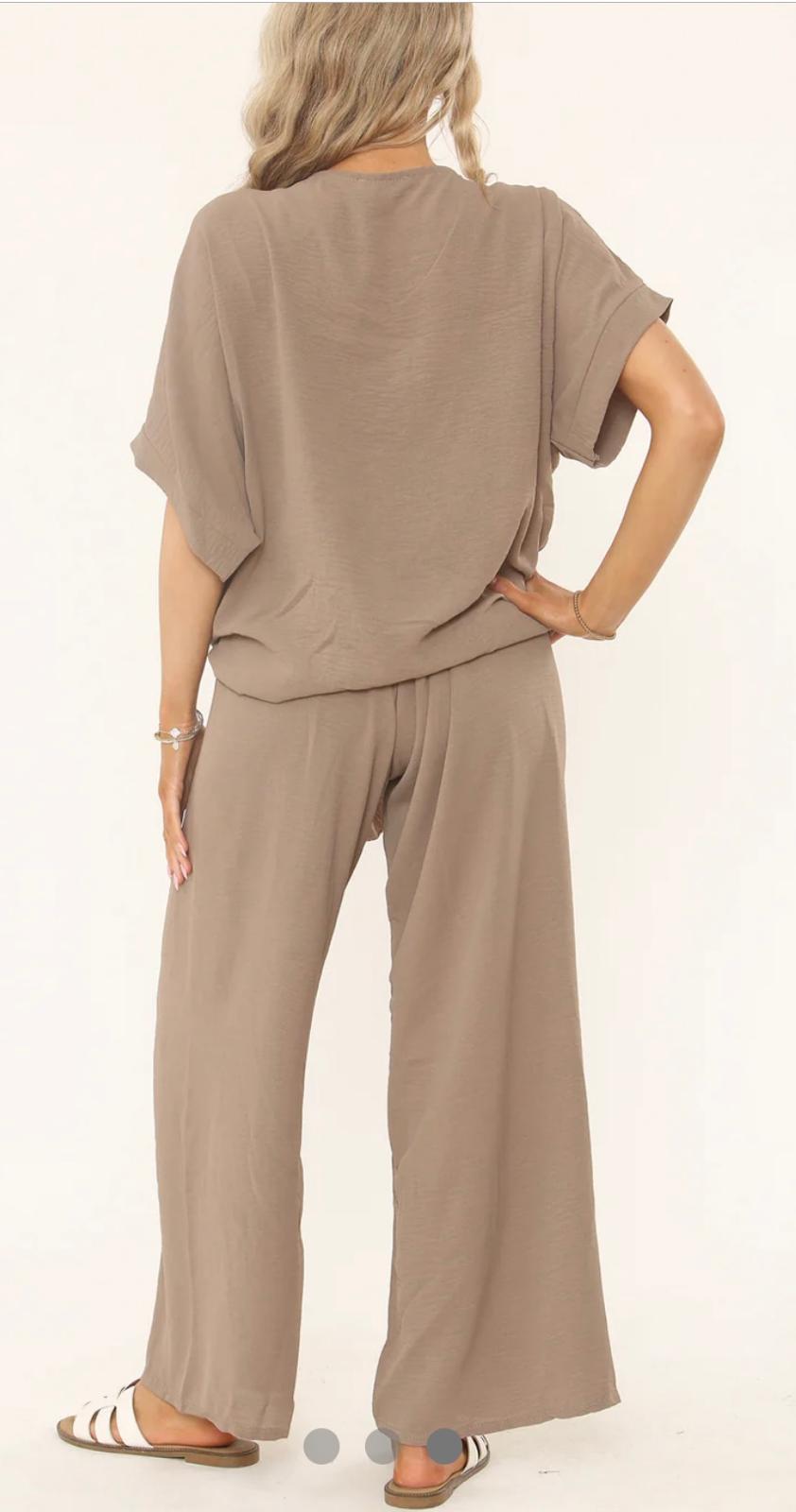 Chloe Front Tie Button Detail Co-Ord Set