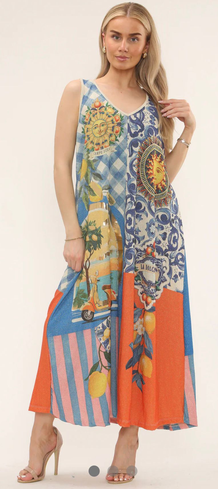 Kadie Abstract Print Maxi Dress