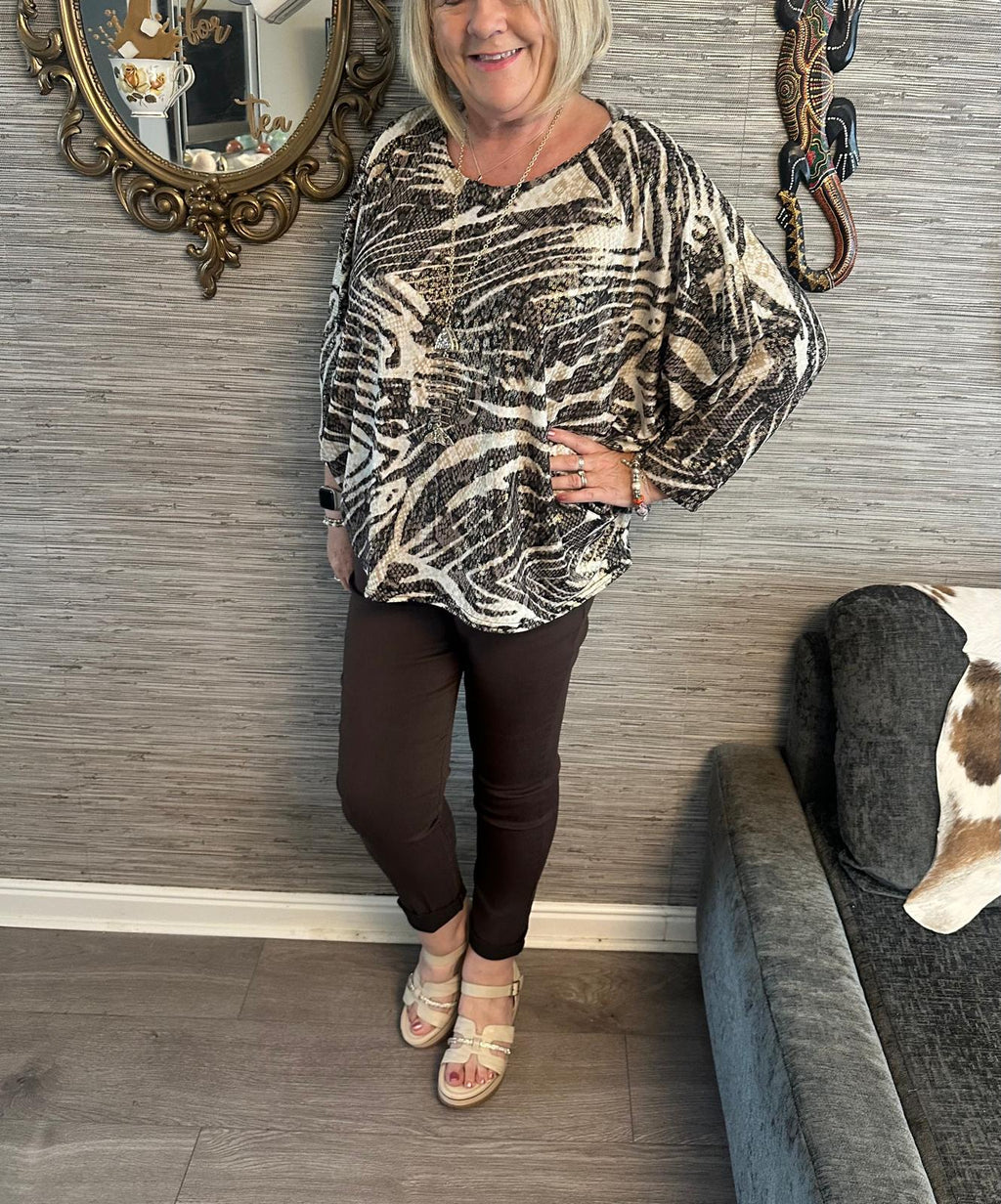 Pippa Italian Batwing Necklace Top
