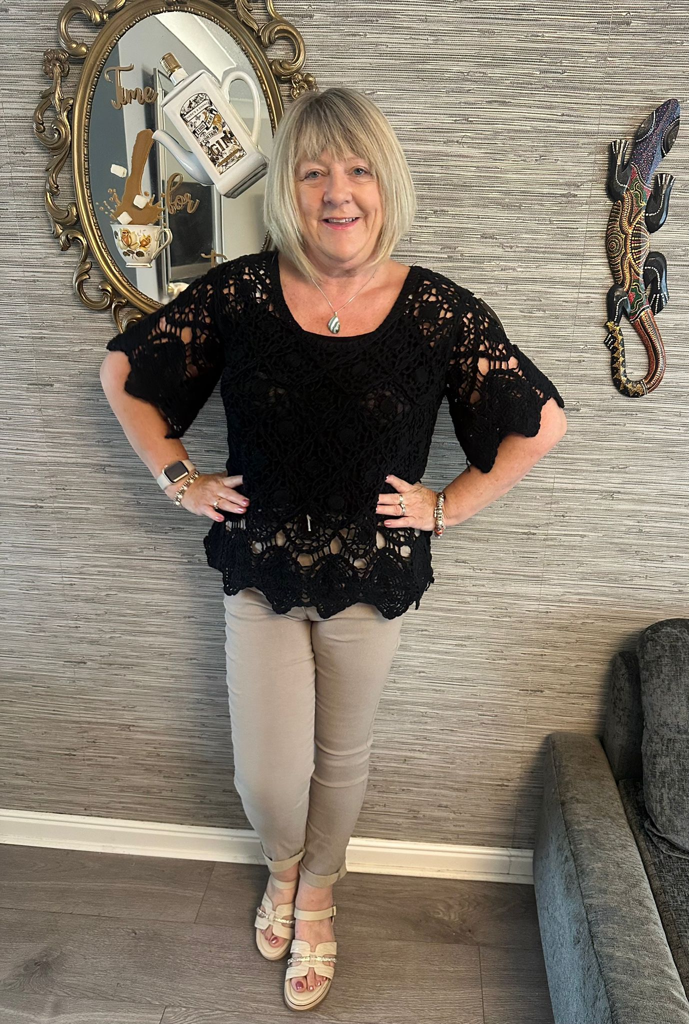 Christie Crochet Detail Top