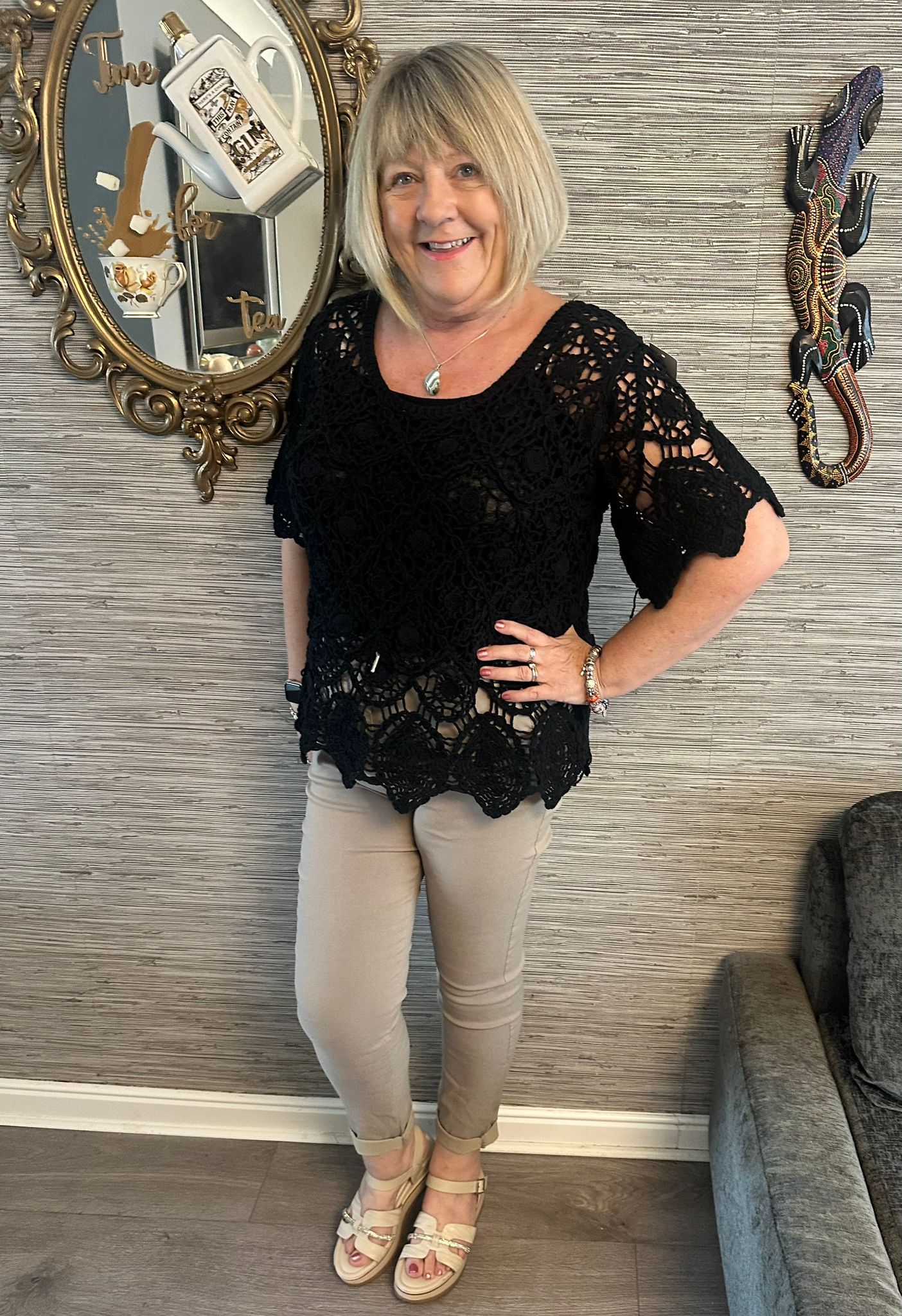Christie Crochet Detail Top