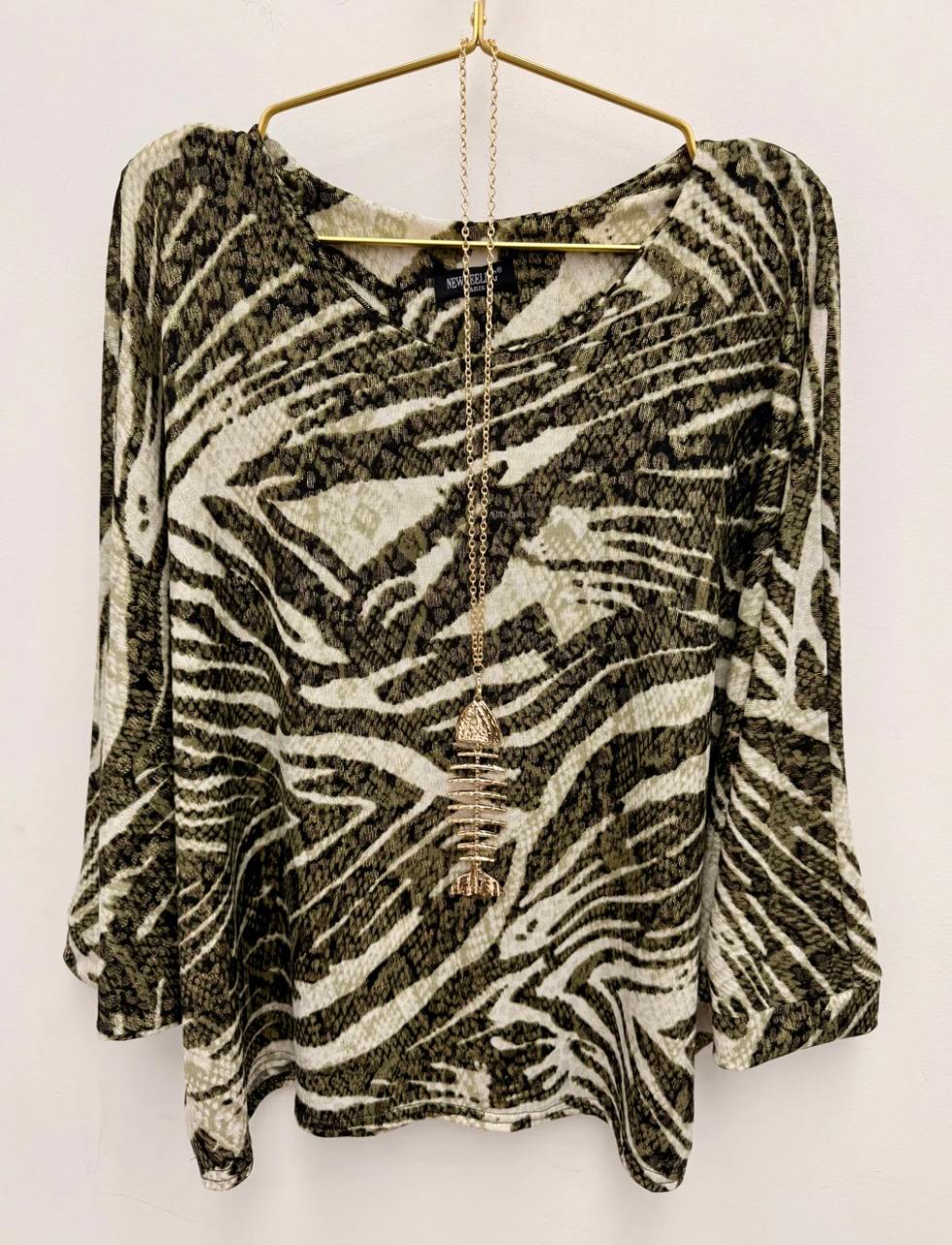 Pippa Italian Batwing Necklace Top