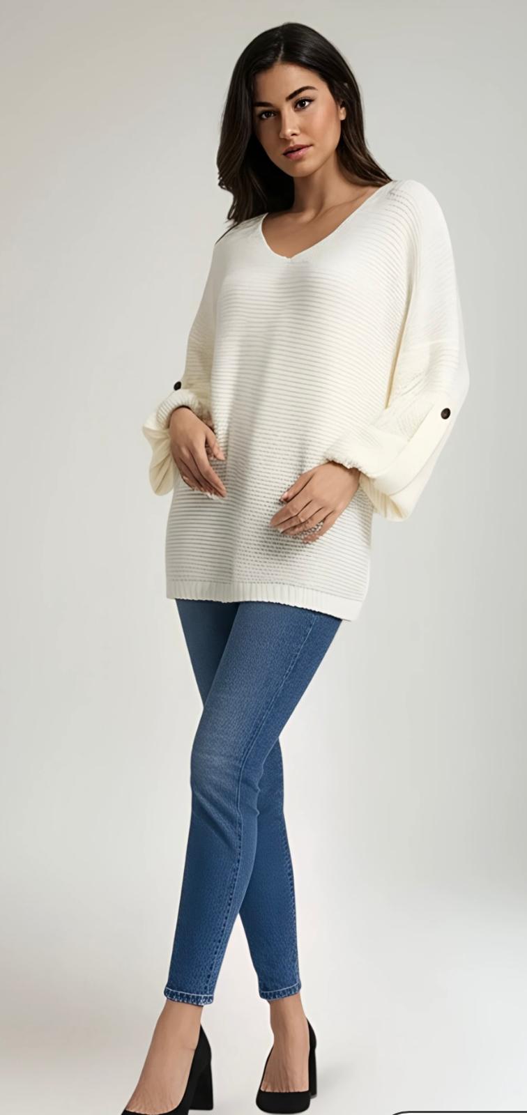 Kenzie V-Neck Soft Knit Italian Jumper