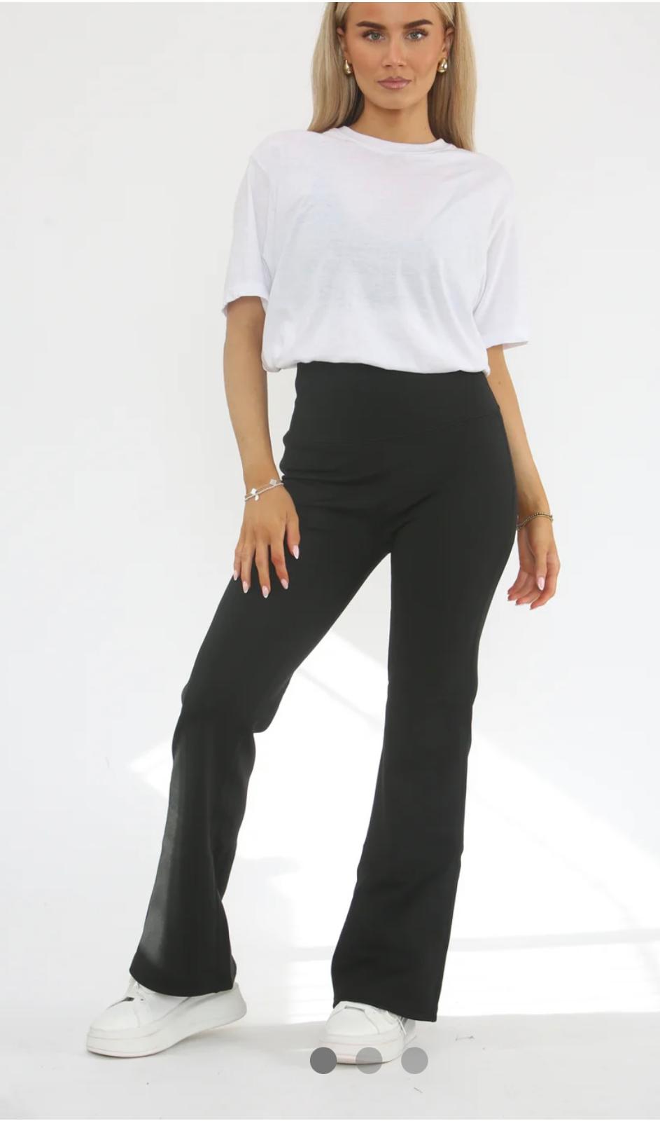 Andrea Flare Detail Fleece Lined Leggings