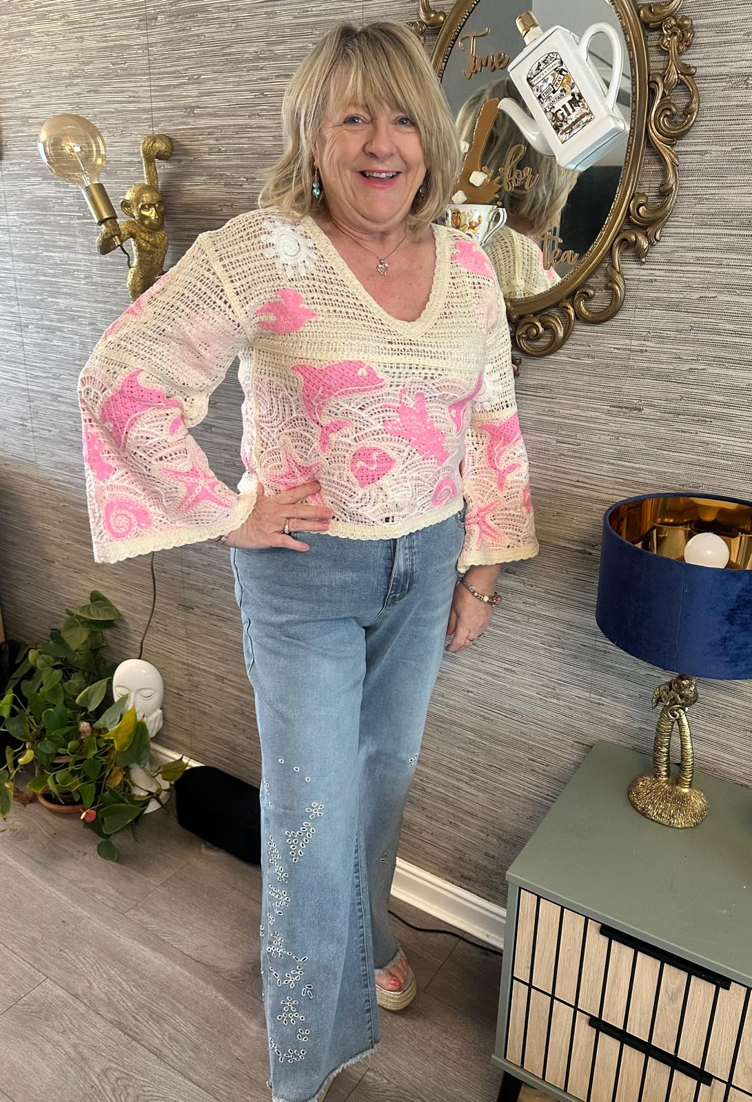 Harmony Ocean Crochet Top