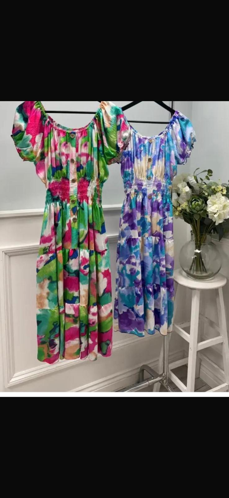 Shaina Bardot Elasticated Waist Dress