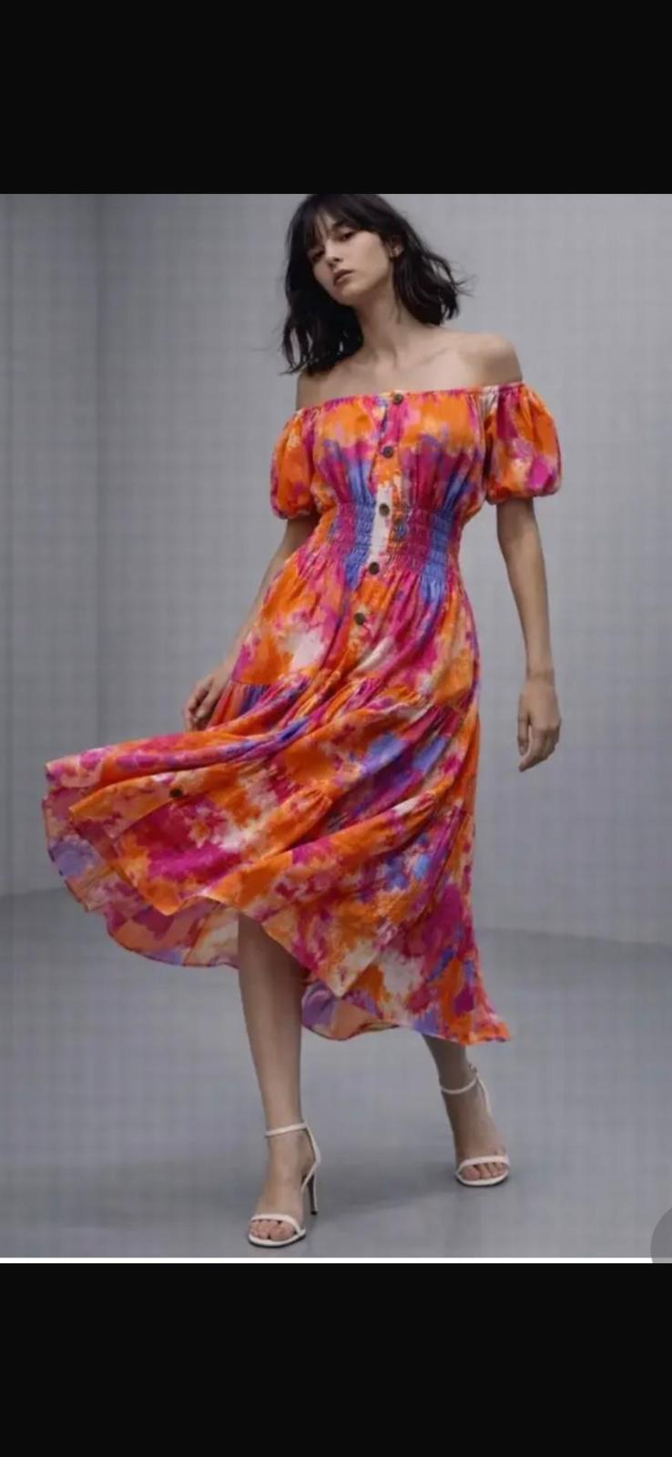 Shaina Bardot Elasticated Waist Dress