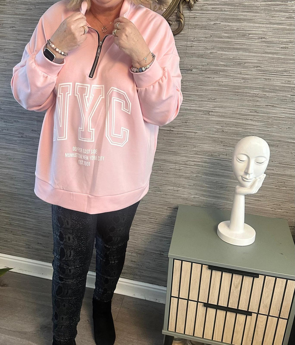 Aria NYC Zip Detail Sweater