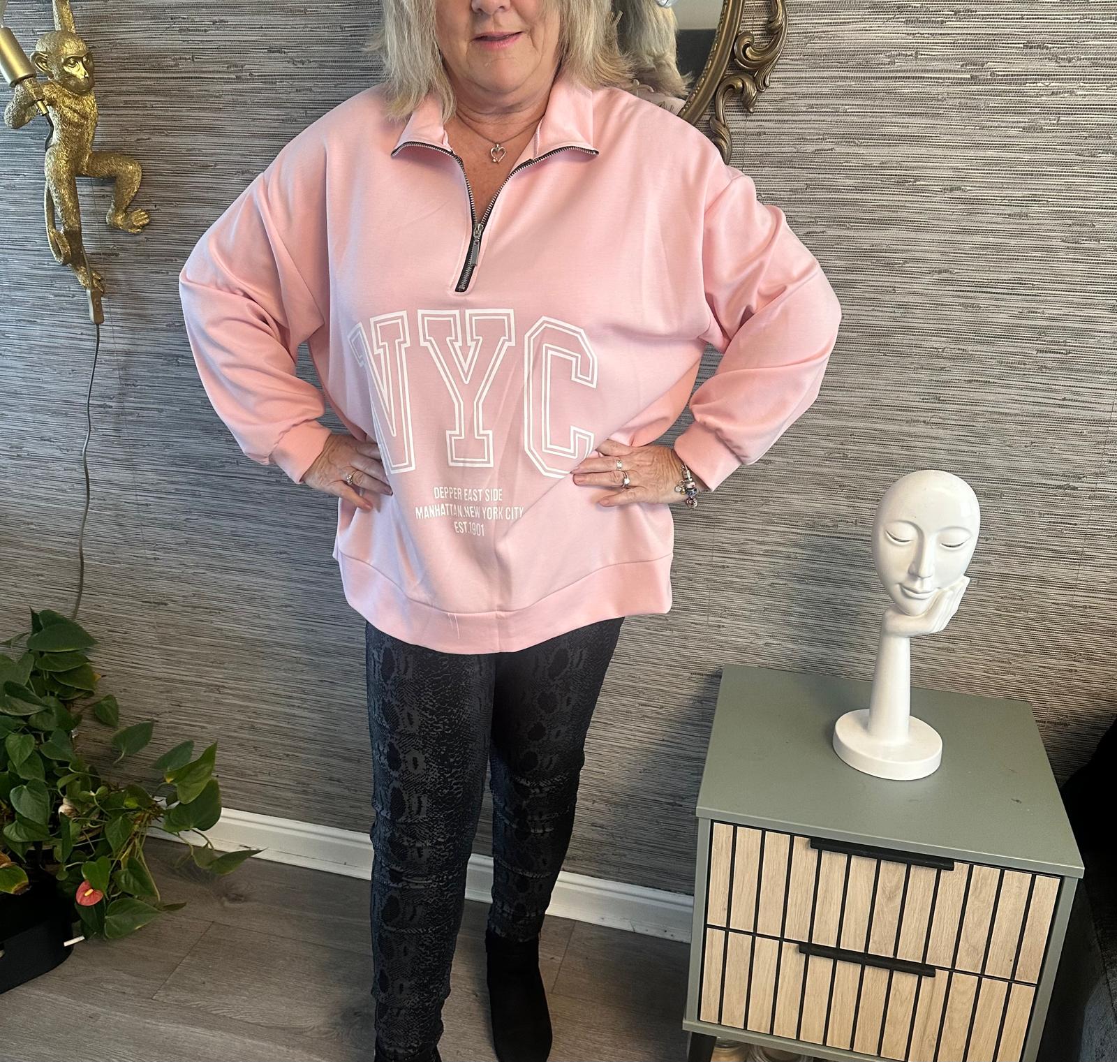 Aria NYC Zip Detail Sweater