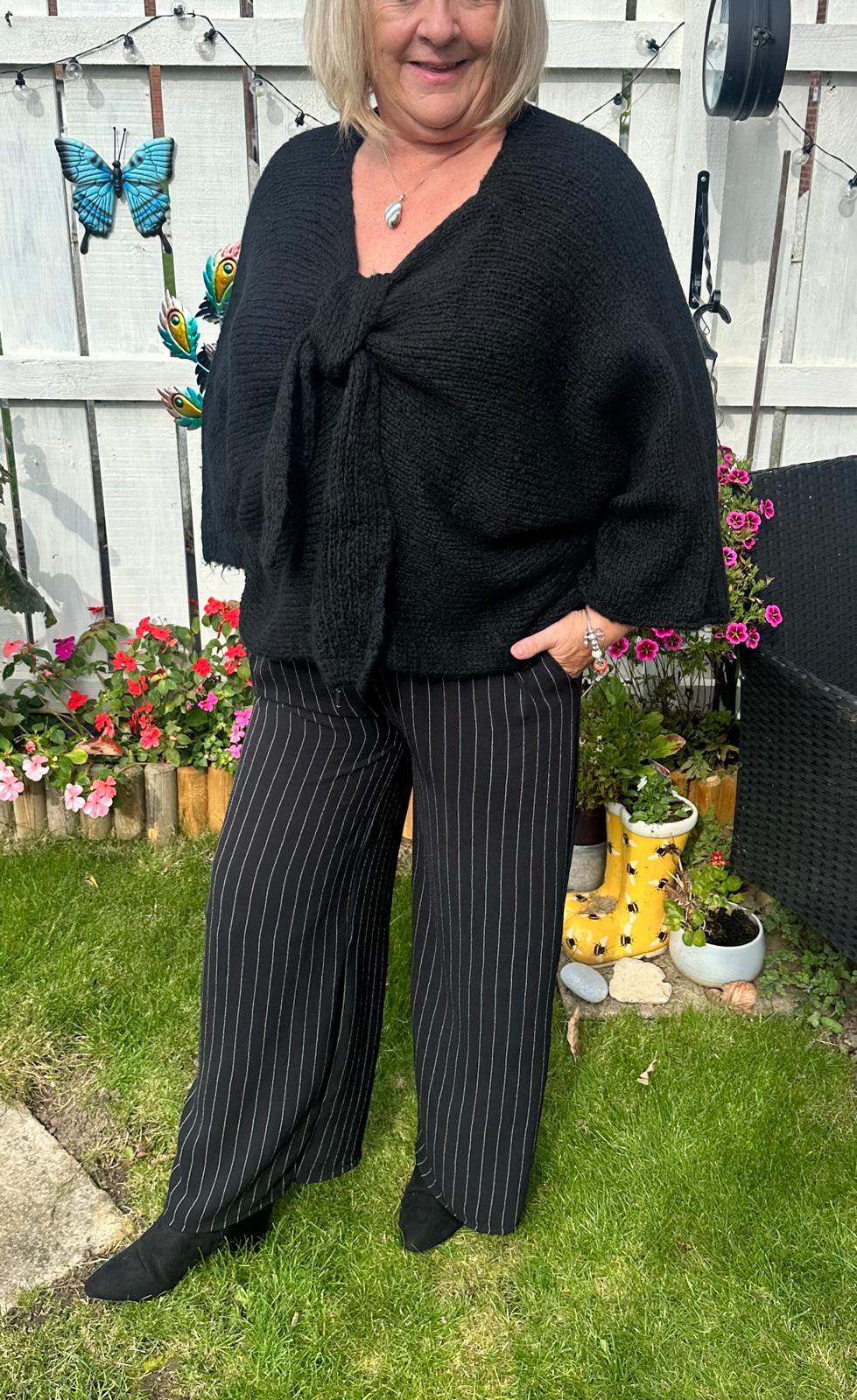 Bianca Bow Detail Plain Knit Jumper