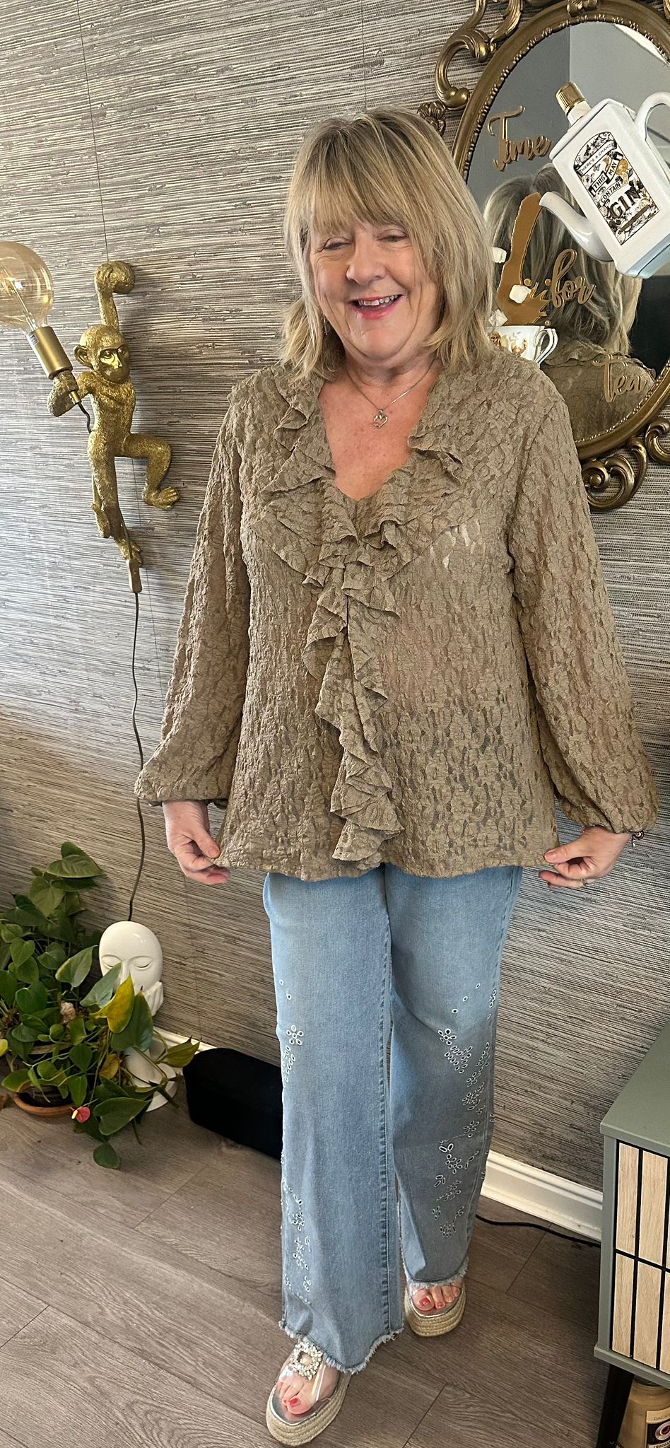 Felicity Lace Frilled Blouse