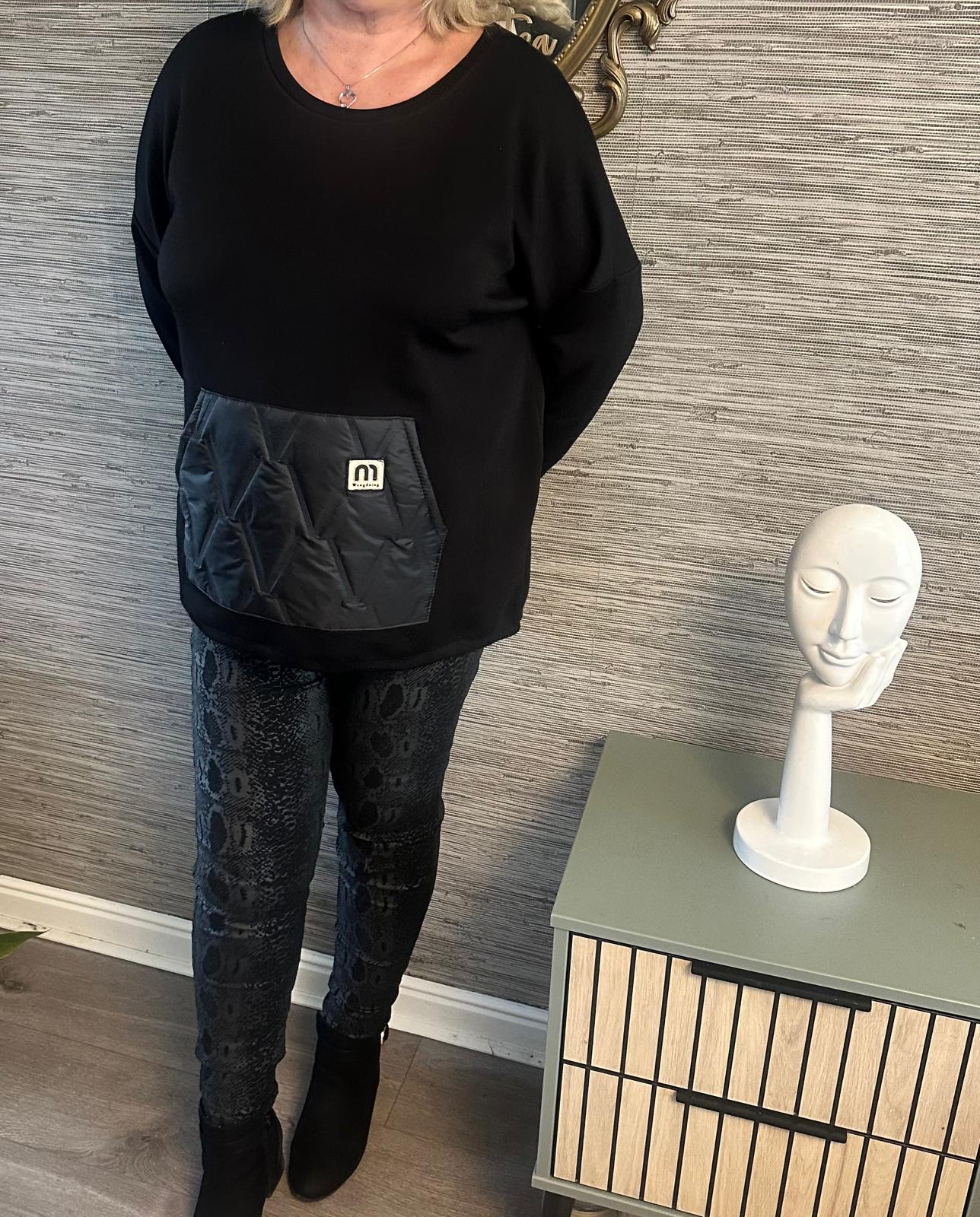 Becky Quilted Pocket Italian Sweatshirt