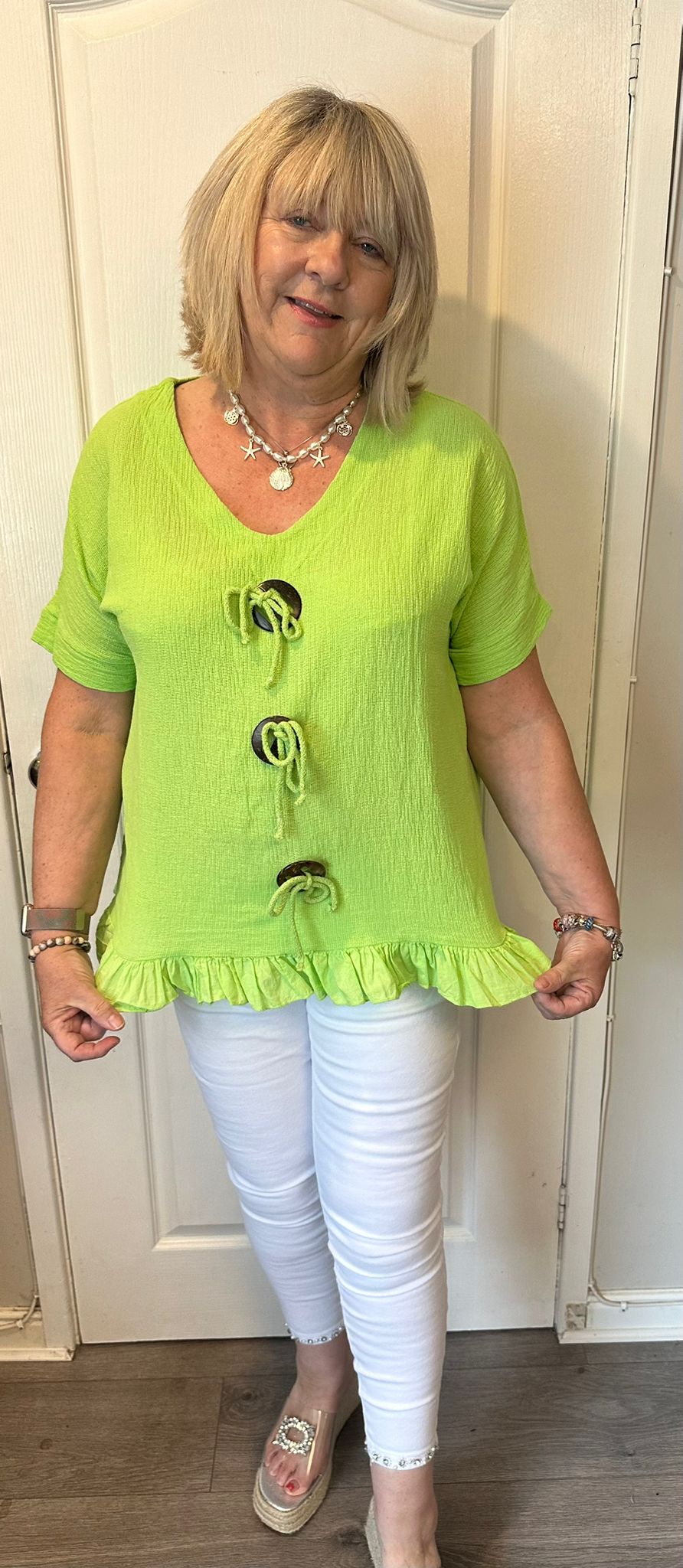 Annie Italian Cotton Toggle Top