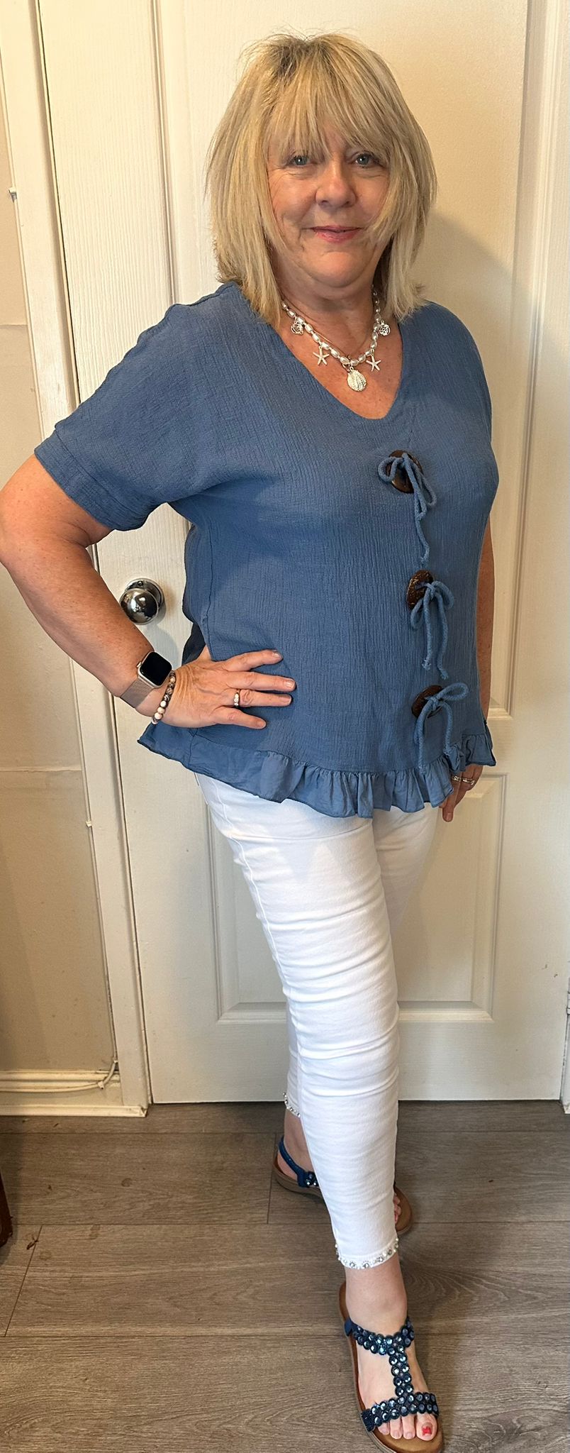 Annie Italian Cotton Toggle Top