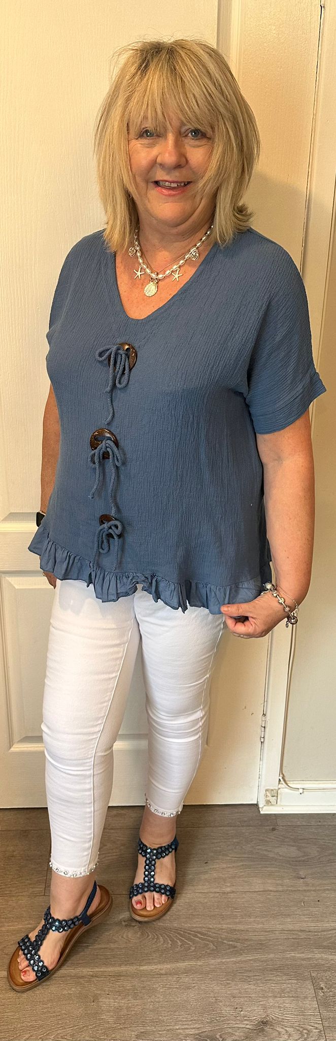 Annie Italian Cotton Toggle Top