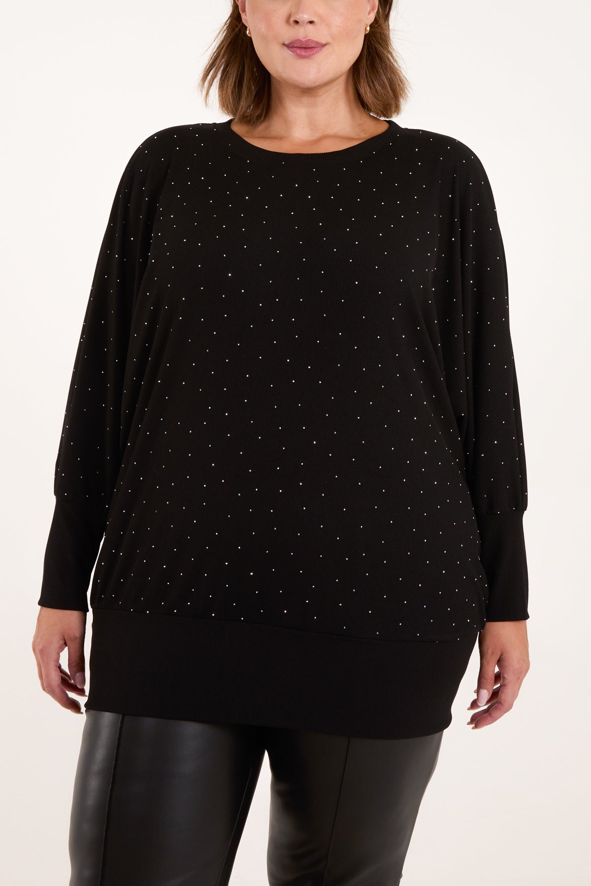 Sharnie Italian All Over Diamange Batwing Top