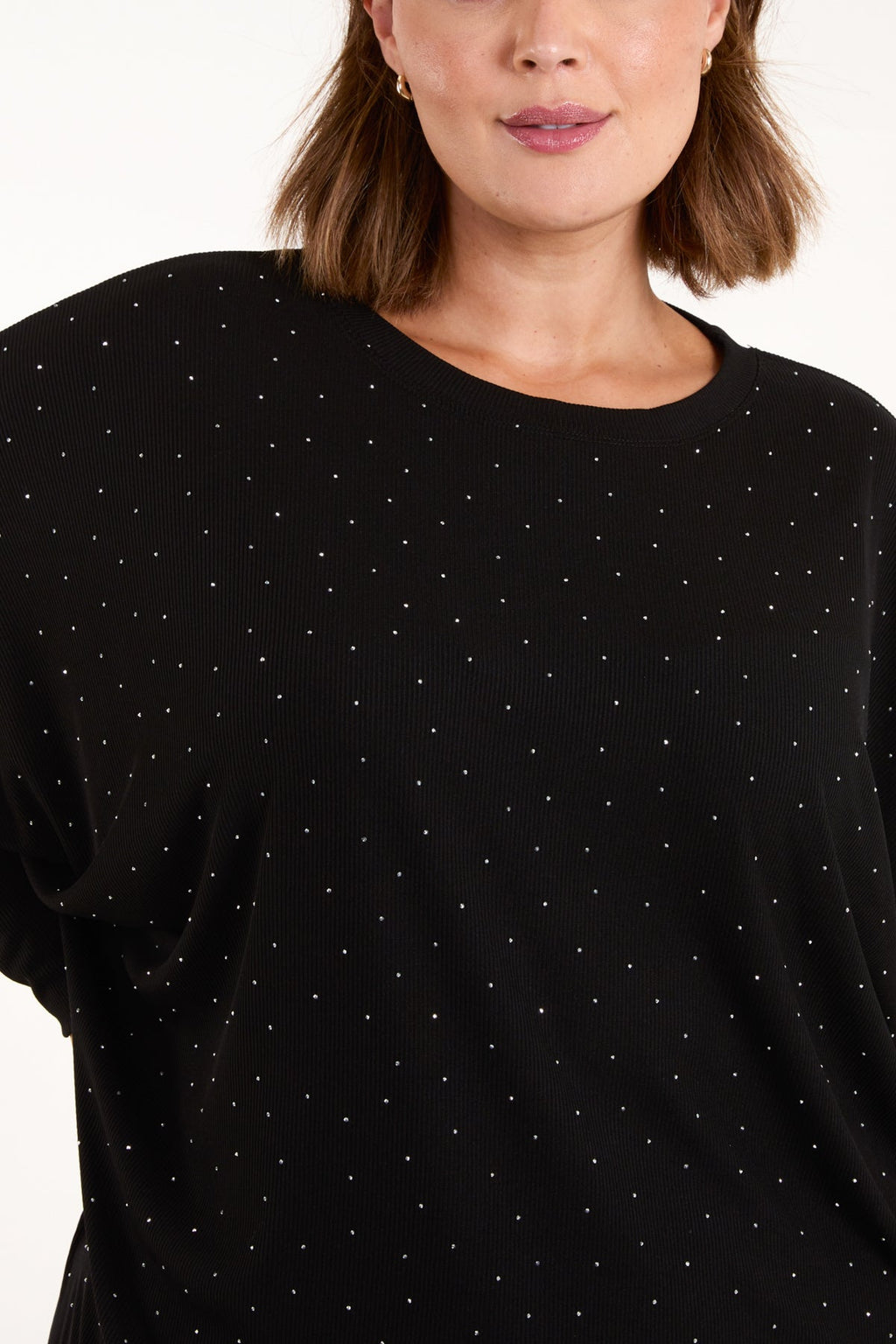 Sharnie Italian All Over Diamange Batwing Top