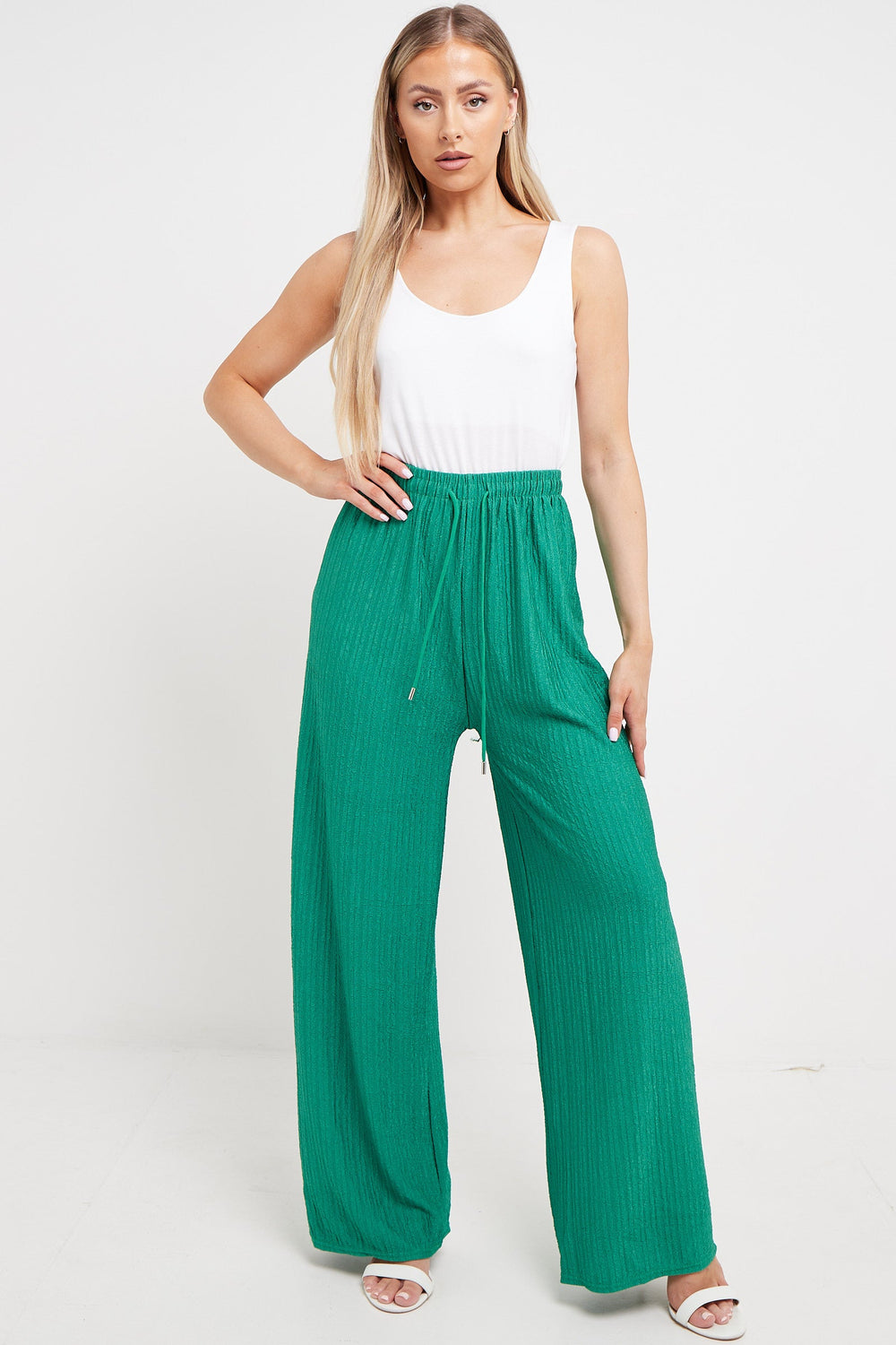 Trudy Textured Palazzo Trousers