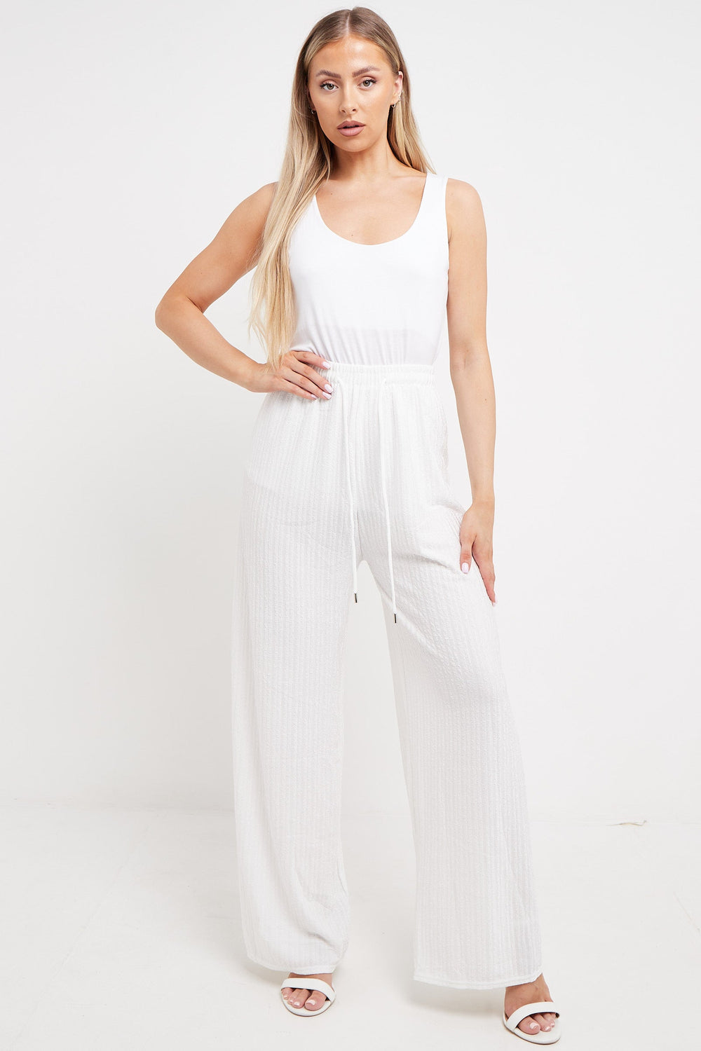 Trudy Textured Palazzo Trousers