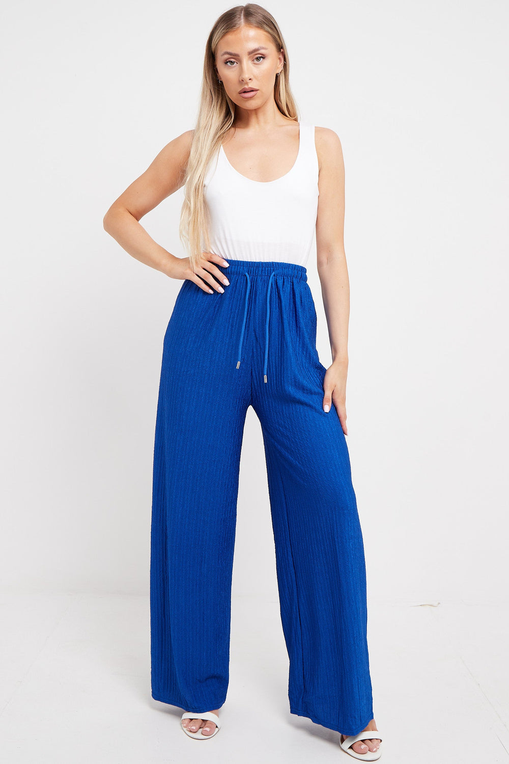 Trudy Textured Palazzo Trousers