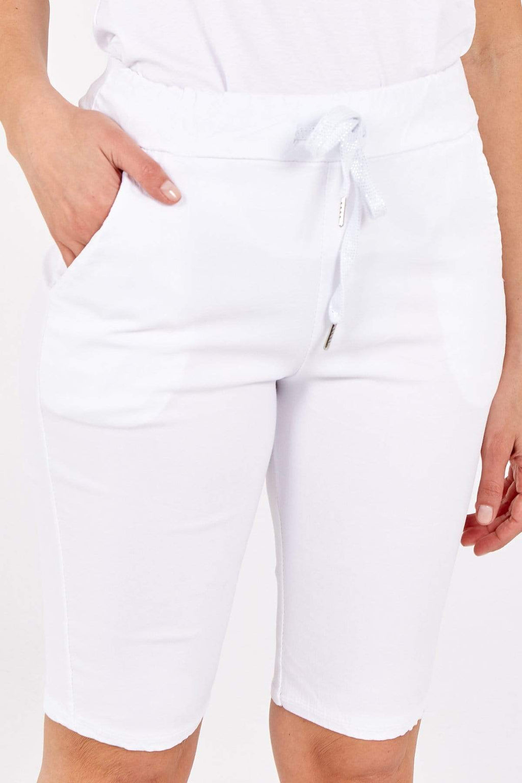 Millie Magic Plain Drawstring Shorts - Lulu Bella Boutique